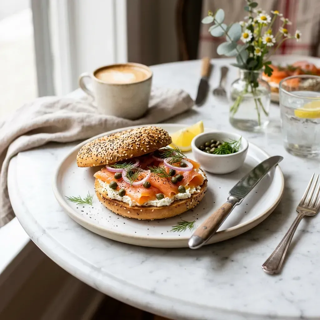 Bagel de Salmón Ahumado